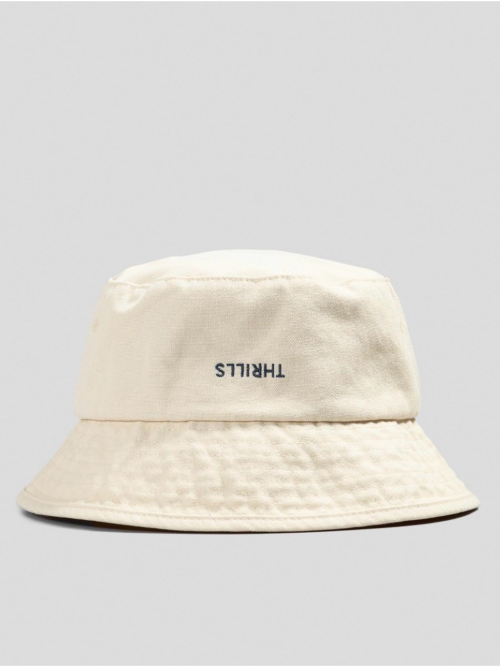 Thrills Cream Canvas Bucket Hat with Subtle Logo